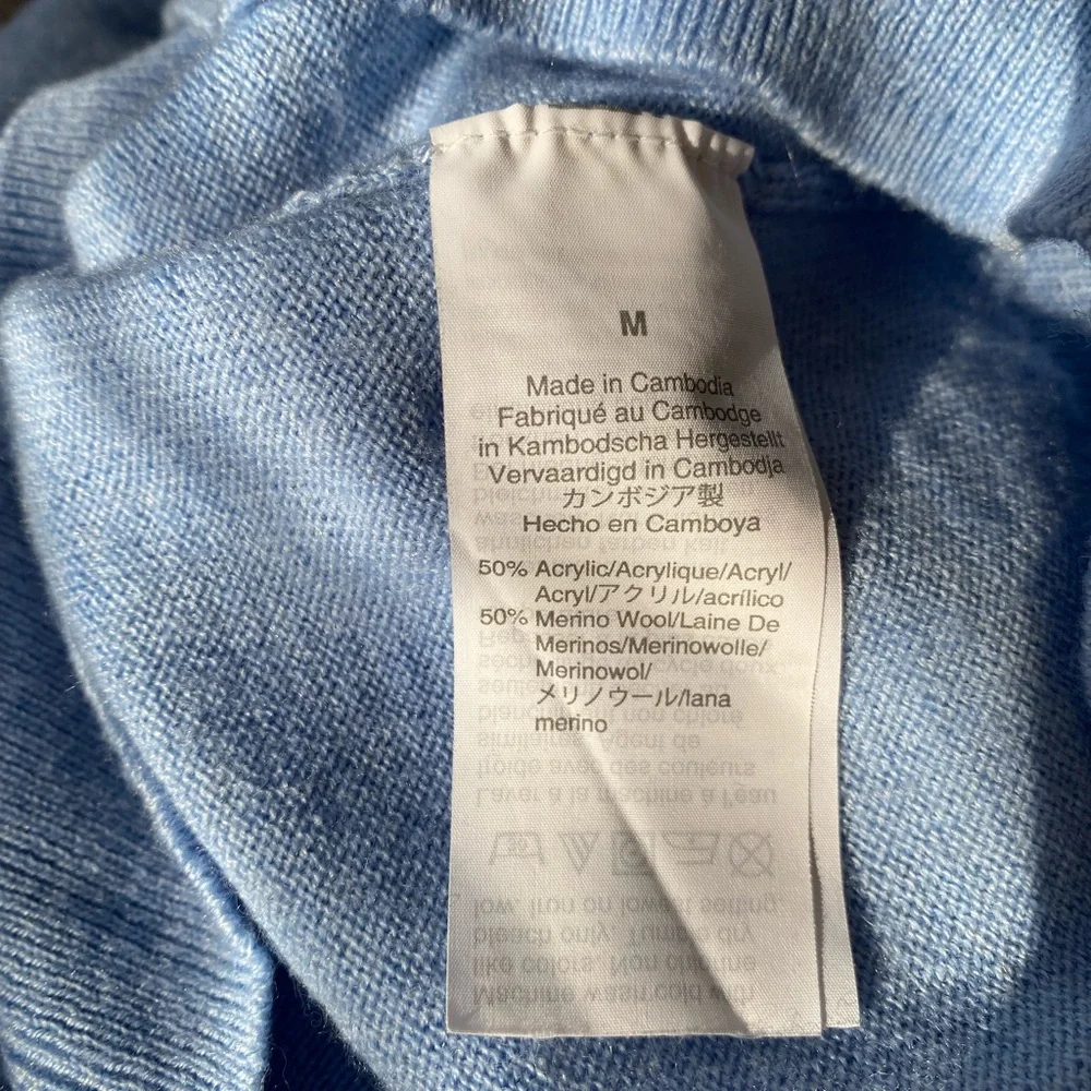 J. Crew - Baby Blue Merino Wool Crewneck Sweater - Size M